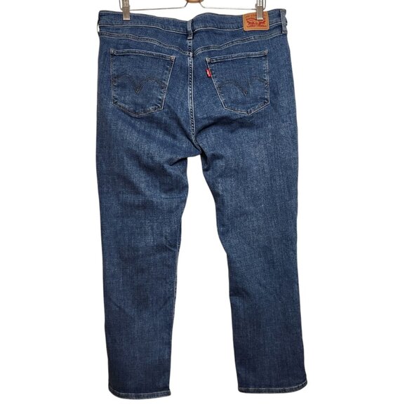 Levis 16P Petite Classic Straight Jeans Medium Wash Stretch Mid Rise Classic - Picture 2 of 7